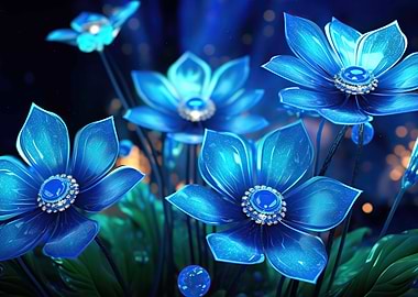 Blue flowers