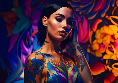 Vibrant latina model