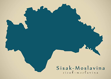Sisak Moslavina county map