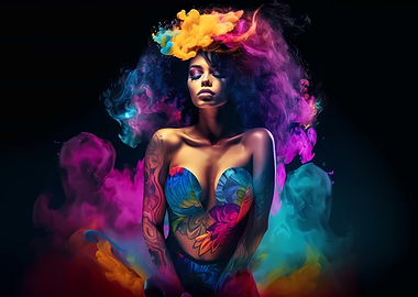 Vibrant latina model