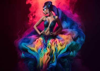 Vibrant latina model