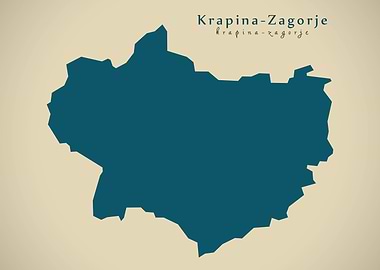 Krapina Zagorje county map