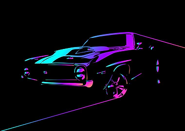 silhouette muscle car