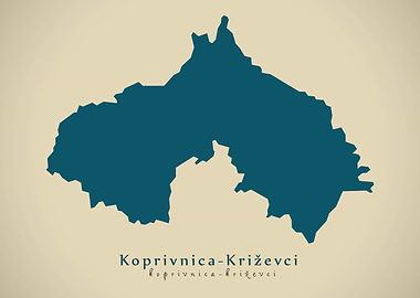 Koprivnica Krizevci map