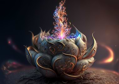 Magical cosmic lotus