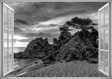 Window view landscape sea