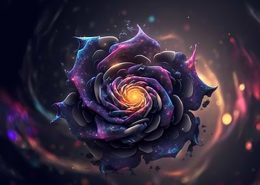Magical cosmic rose