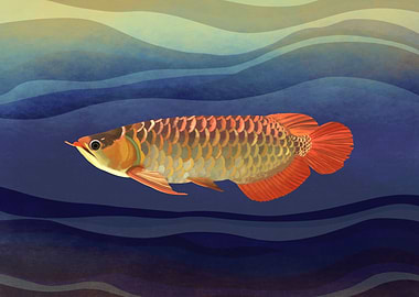 Orange Arowana Dragon Fish