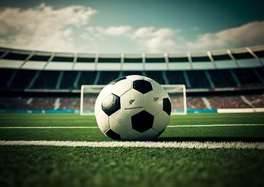 Soccer ball in grass
