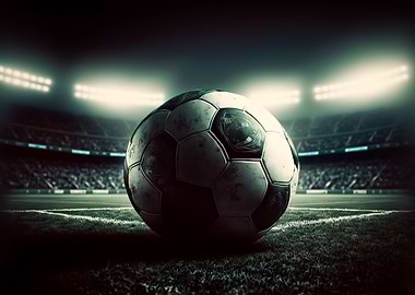 Soccer ball in grass