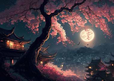cherry blossom japan art