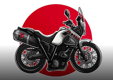 YAMAHA XT660Z CARTOONIZED