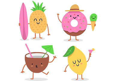 Summer Kawaii Characters