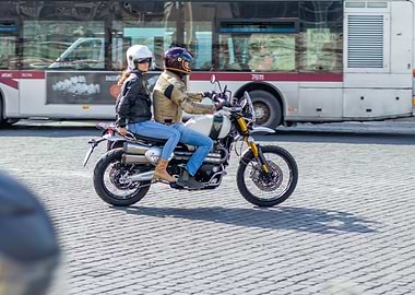 Sport motorcycle city race