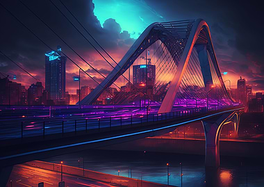 Landscape Neon Light City