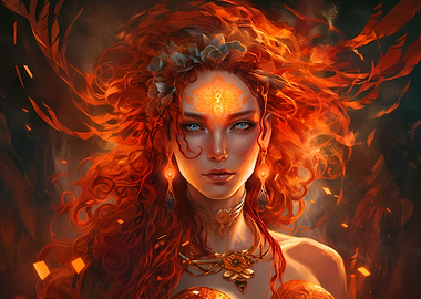 Beautiful fire mage