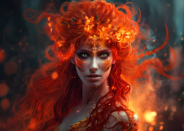 Beautiful fire mage