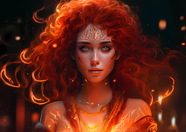 Beautiful fire mage