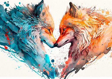 Two wolve love