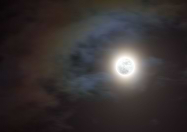 Moon in the clouds