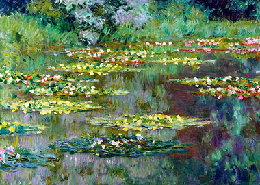 Water Lily Pond by Monet