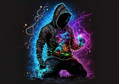 Lone figure in a hoodie