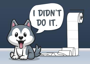 Funny Messy Dog Bathroom