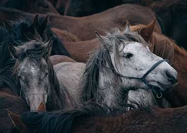 white horse at the head