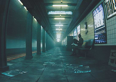 Subway Waiting Scene 1 3D