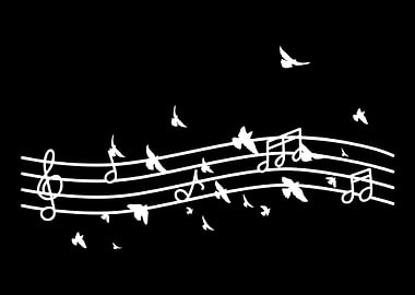 Birds Music Notes