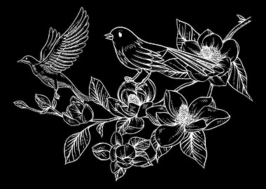 Birds and Flowers