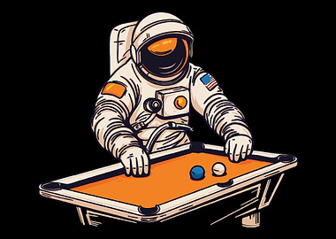 Billiards Pool Astronaut