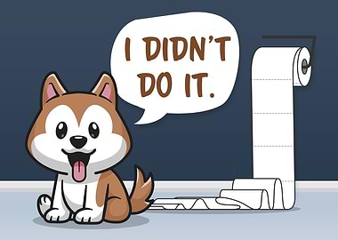 Funny Messy Dog Bathroom