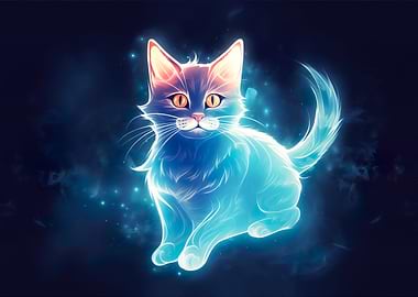 Cat Glowing Kitten