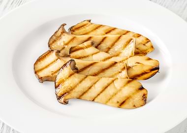 Grilled eryngii mushrooms
