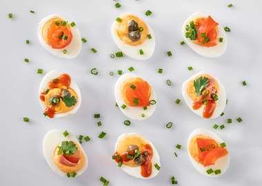 Sriracha deviled eggs