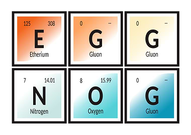 Egg Nog Periodic Table