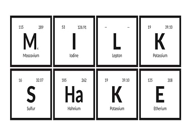 Milk Shake Periodic Table