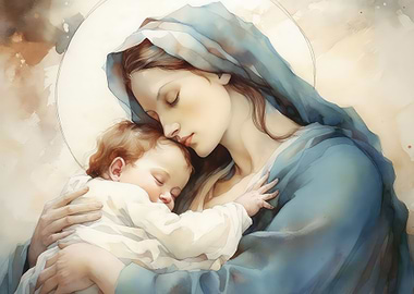 The Virgin Mary and baby J