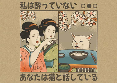 Woman yelling at cat meme