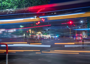 Traffic Neon light trails