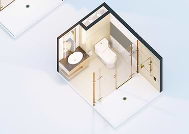 Axonometric toilet