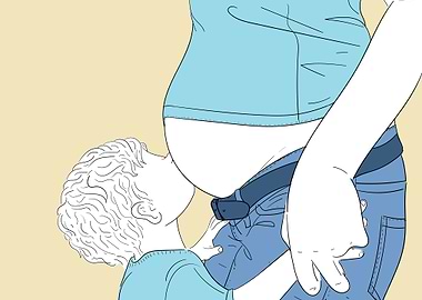 Boy Kissing Mother Stomach