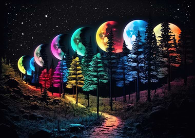 Rainbow Moon Forest