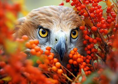 bird of prey in birdberrys