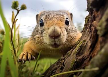 a close up of a squirrel