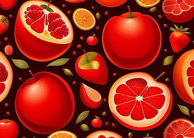 Red Fruits Pattern