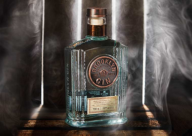 Gin in a wooden crate