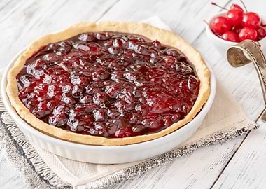 Cherry jam tart
