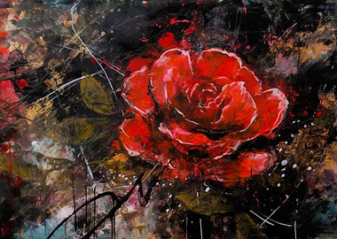 Red Rose Absract